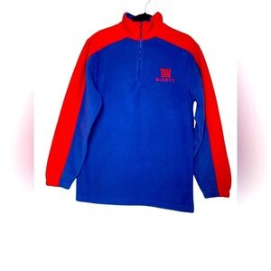NY Giants vintage 2008 NFL team apparel 3/4zip SOFT fleece sweatshirt SZ-Medium